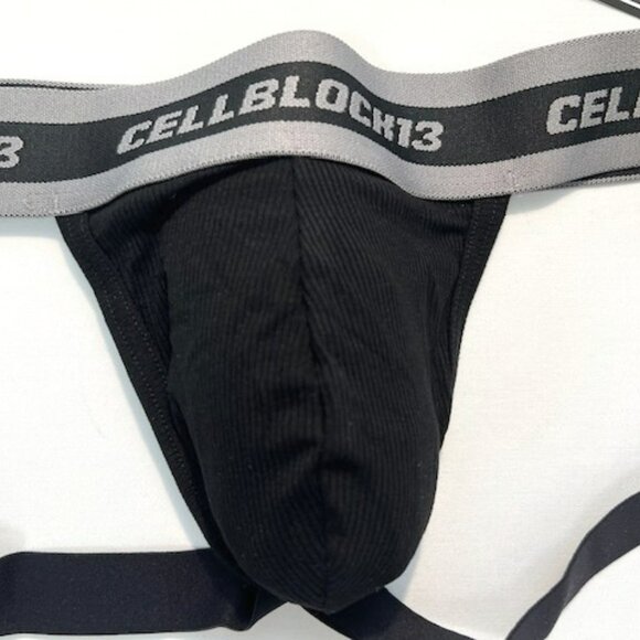 CellBlock 13  Rascal Rayon Blend Athletic Supporter - Black/Gray - Jockstrap - Picture 6 of 14